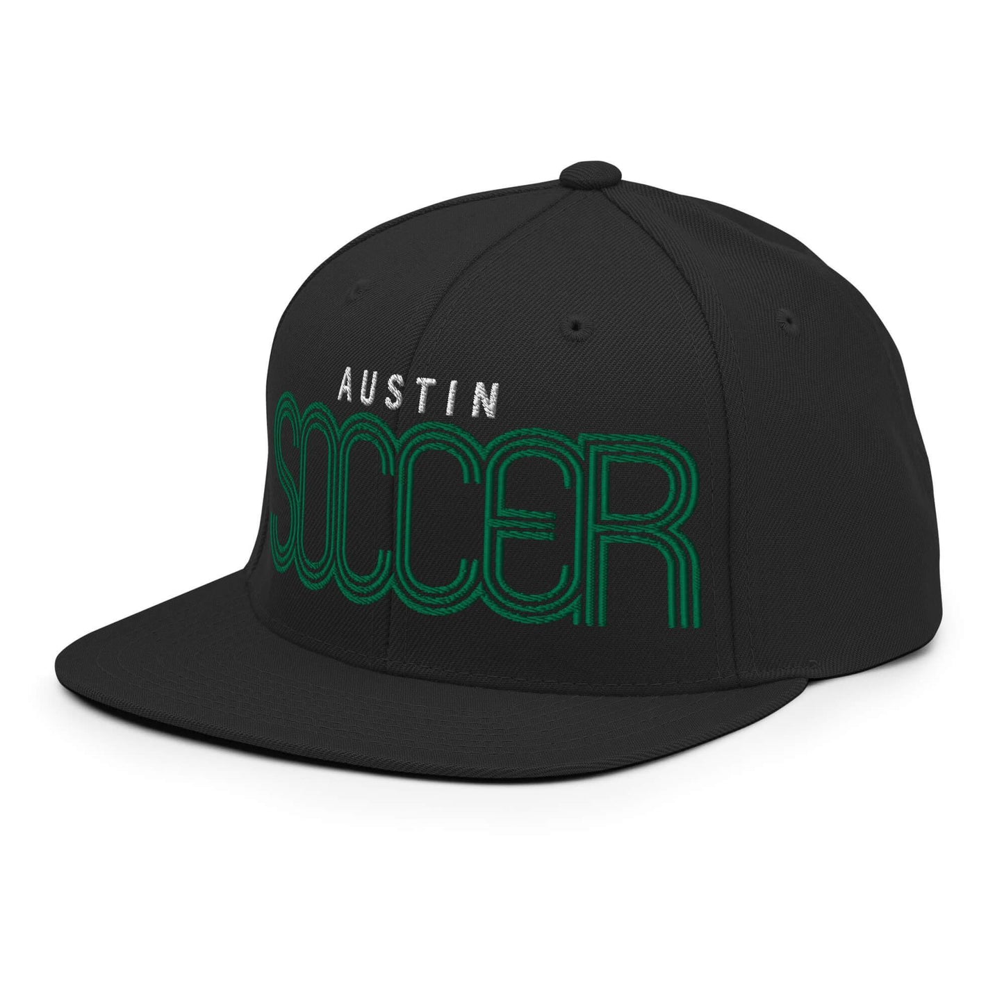 Austin-soccer-snapback-hat-black-right - Country. Club. Soccer.