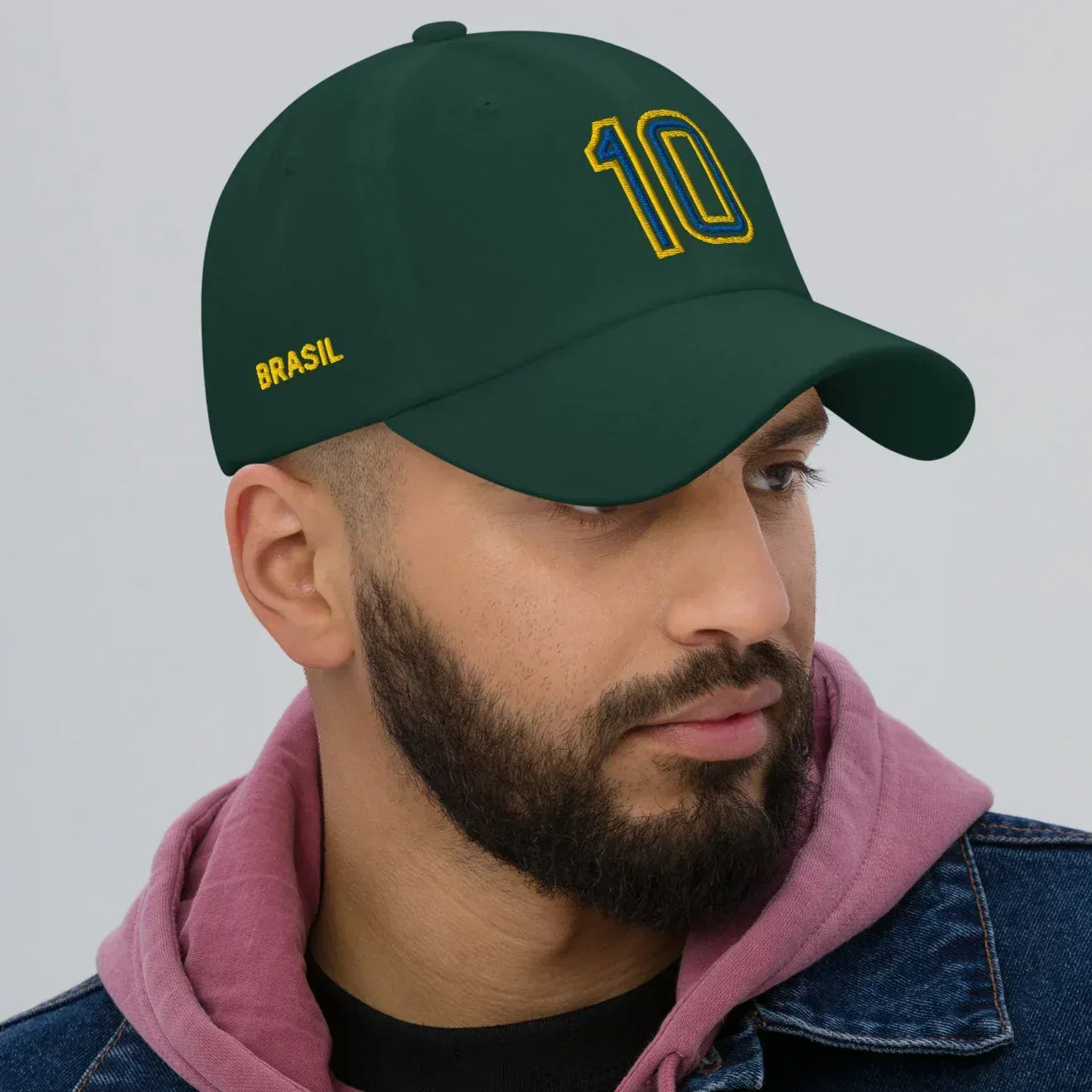 Brazil-soccer-dad-hat-green-right-front-cotton - Country. Club. Soccer.