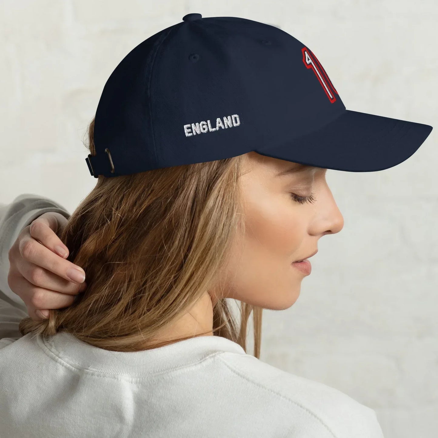 England-football-three-lions-dad-hat-navy-right - Country. Club. Soccer.