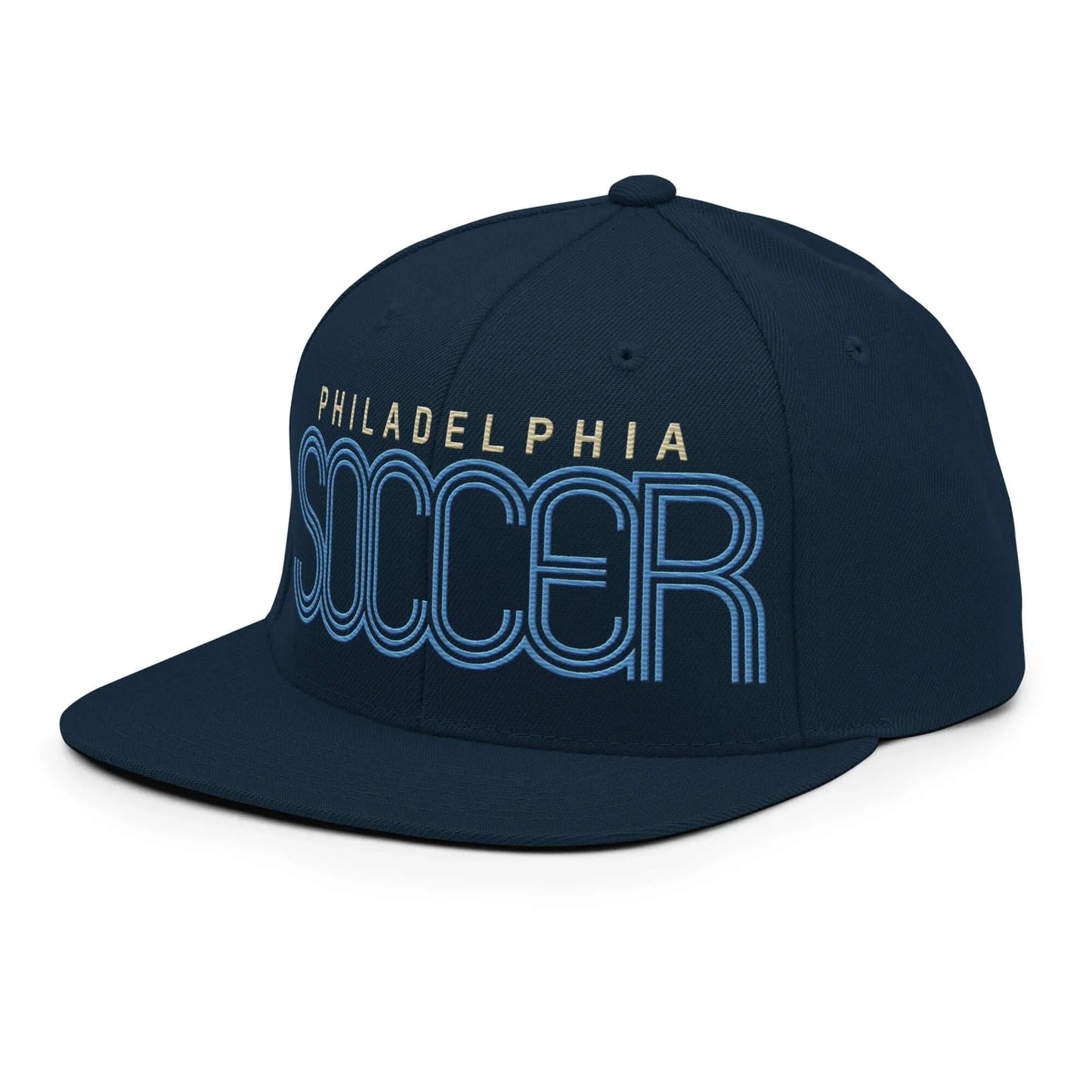 Philadelphia-soccer-snapback-hat-navy-left - Country. Club. Soccer.