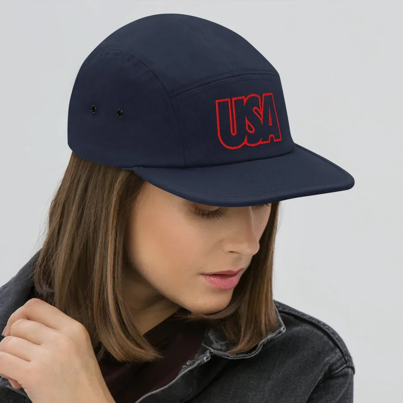 USA-5-panel-hap-navy-front-USWNT - Country. Club. Soccer.