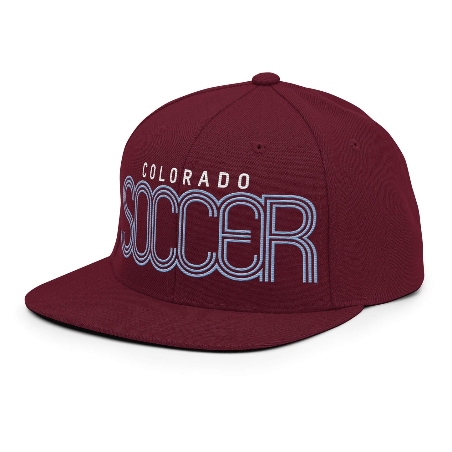 colordao-soccer-snapback-hat-maroon-left - Country. Club. Soccer.