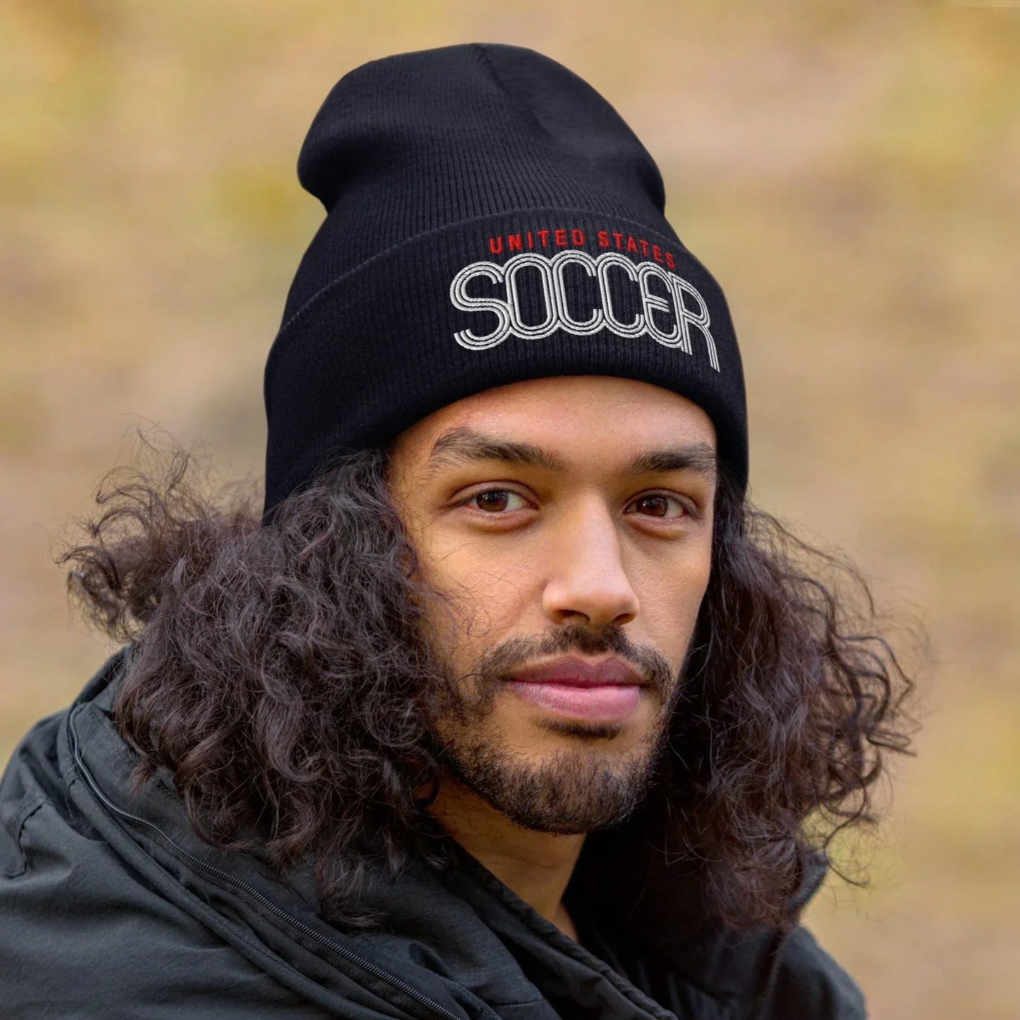 cuffed-beanie-navy-front-6760e28b77222 - Country. Club. Soccer.