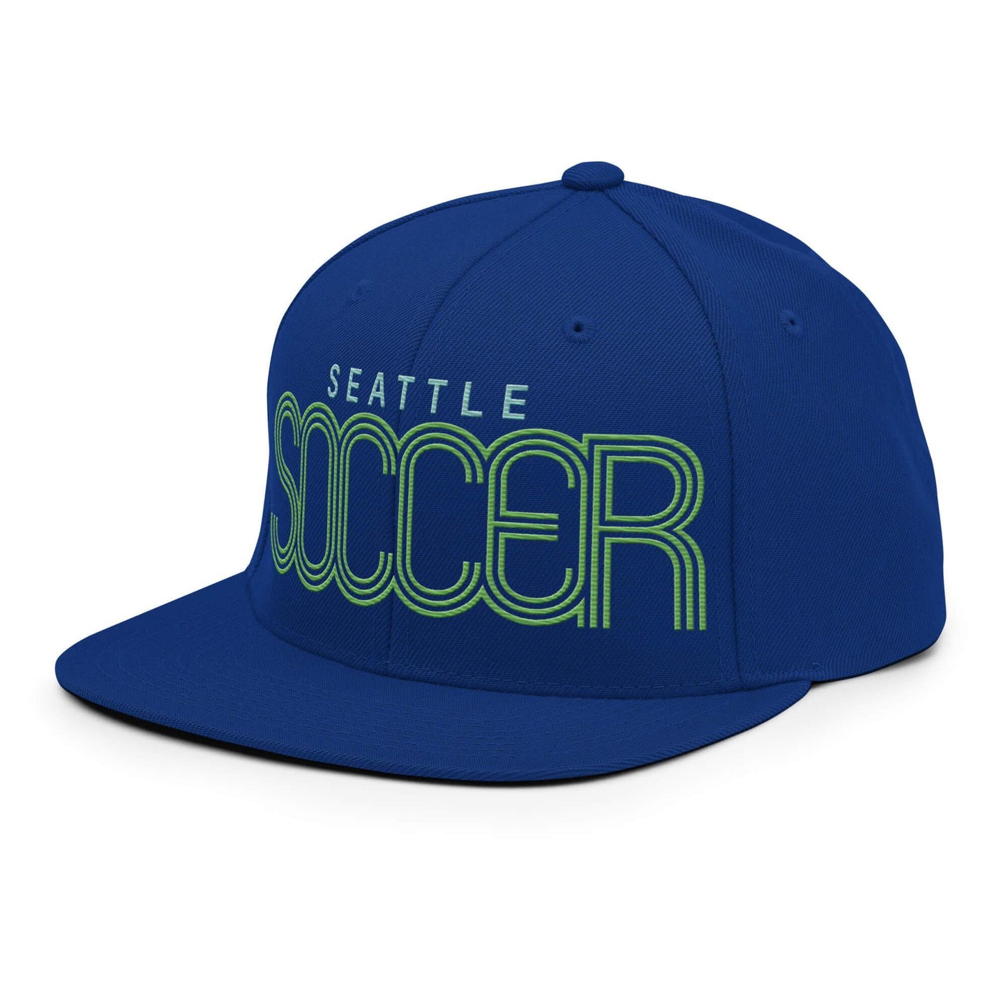 seattle-soccer-snapback-hat-blue-left - Country. Club. Soccer.