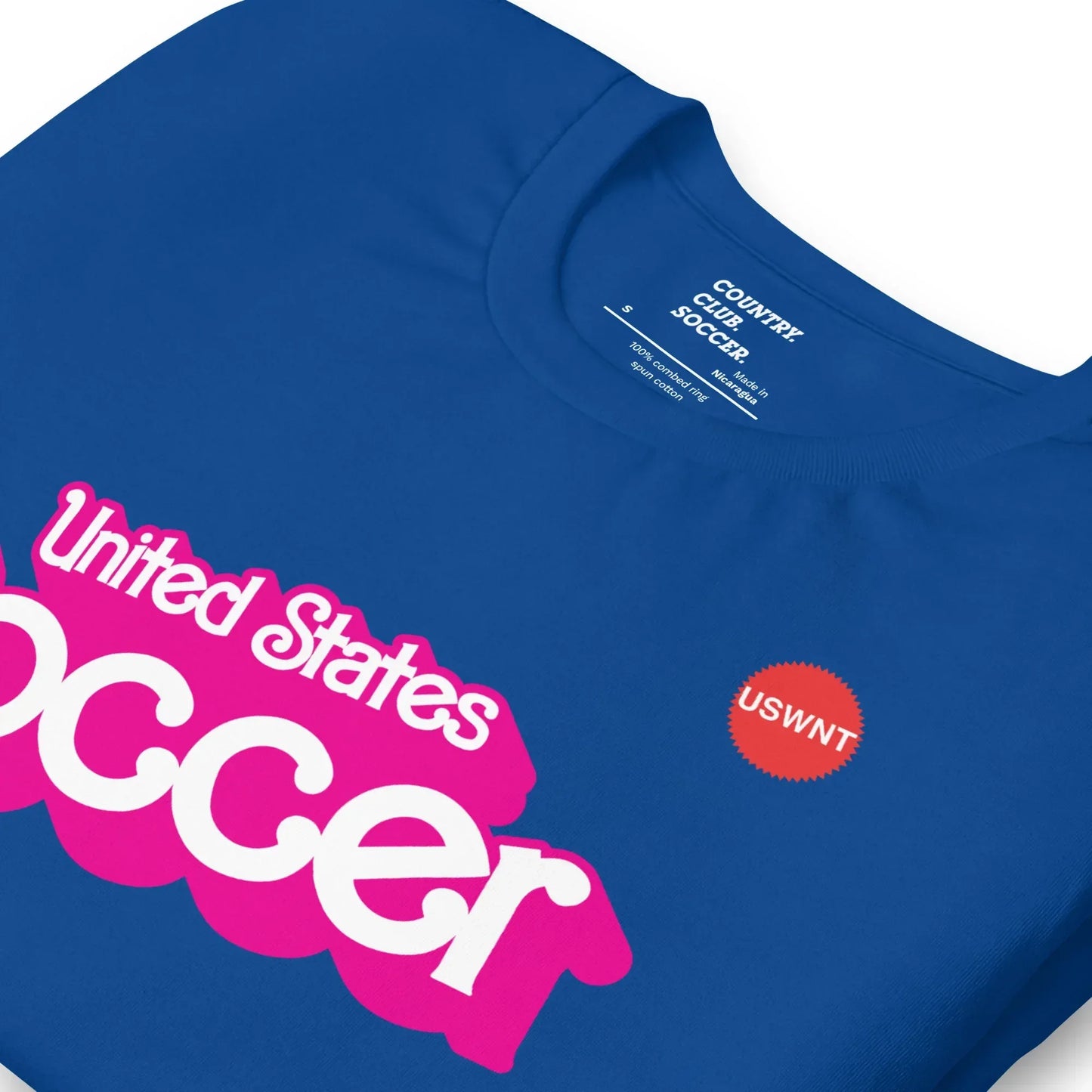 unisex-staple-t-shirt-true-royal-zoomed-in-64d6a37613fda - Country. Club. Soccer.