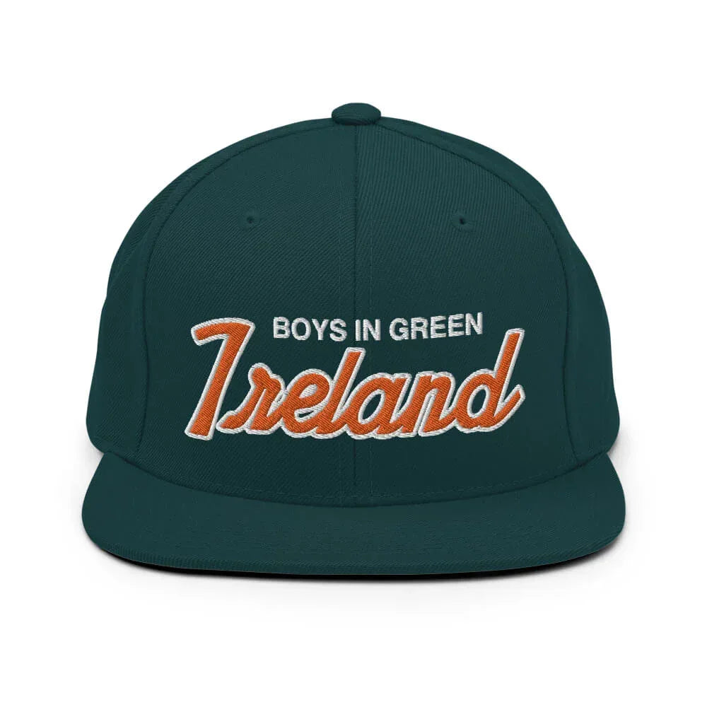 Irish-Ireland-soccer-football-snapback-hat-spruce-front - Country. Club. Soccer.