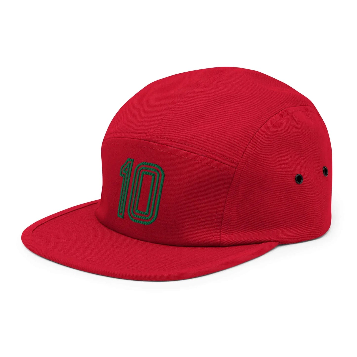 Morocco-soccer-hat-5-panel-cap-red-left - Country. Club. Soccer.