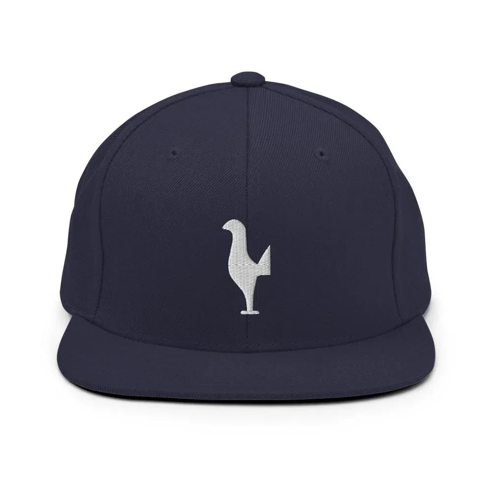 cockerel-soccer-football-snapback-hat-navy-premier-front - Country. Club. Soccer.