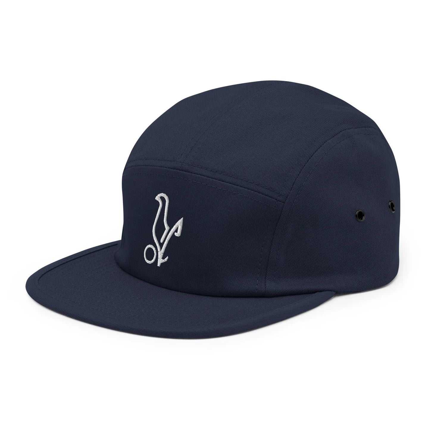 cockerel-soccer-hat-five-panel-navy-left - Country. Club. Soccer.