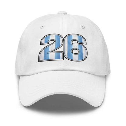 Argentina 26 Soccer Supporter Dad Hat - Country. Club. Soccer.