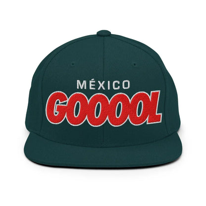 Mexico-gol-soccer-snapback-hat-spruce-front - Country. Club. Soccer.