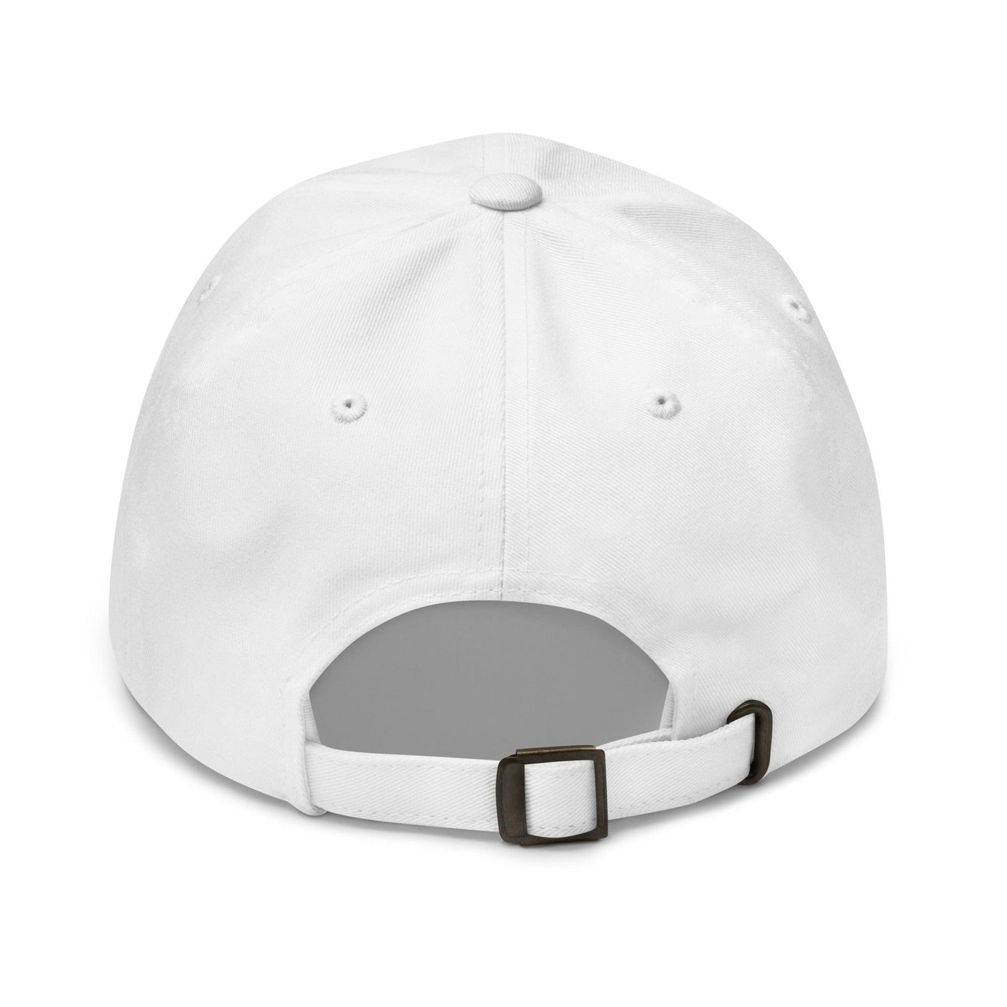 White cap back with white background