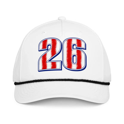 Paraguay-soccer-snapback-rope-cap-white-black-front-69e01975065df - Country. Club. Soccer.