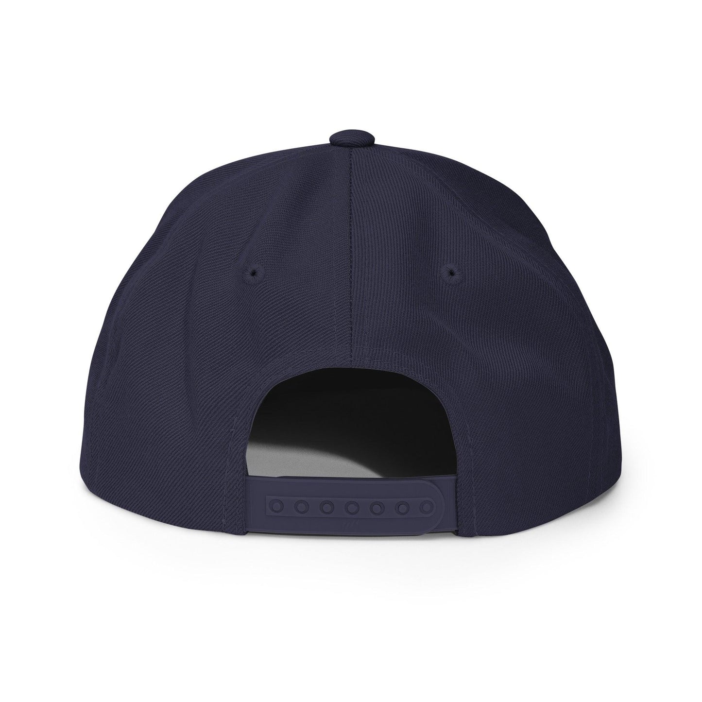 Navy blue cap on a white background
