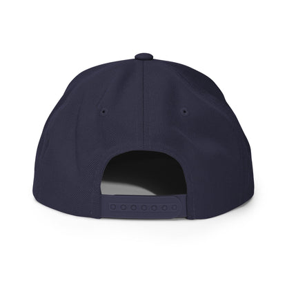 Navy blue cap on a white background