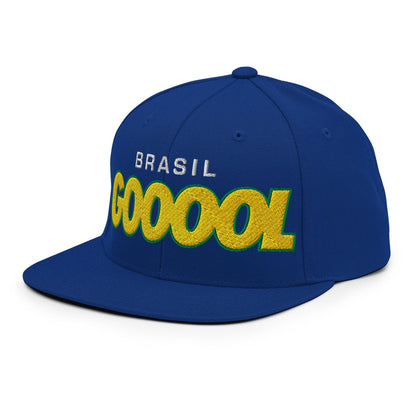 Brasil Gol Soccer Hat – Embroidered Design Snapback | Adjustable | Supporter Edition - Country. Club. Soccer.