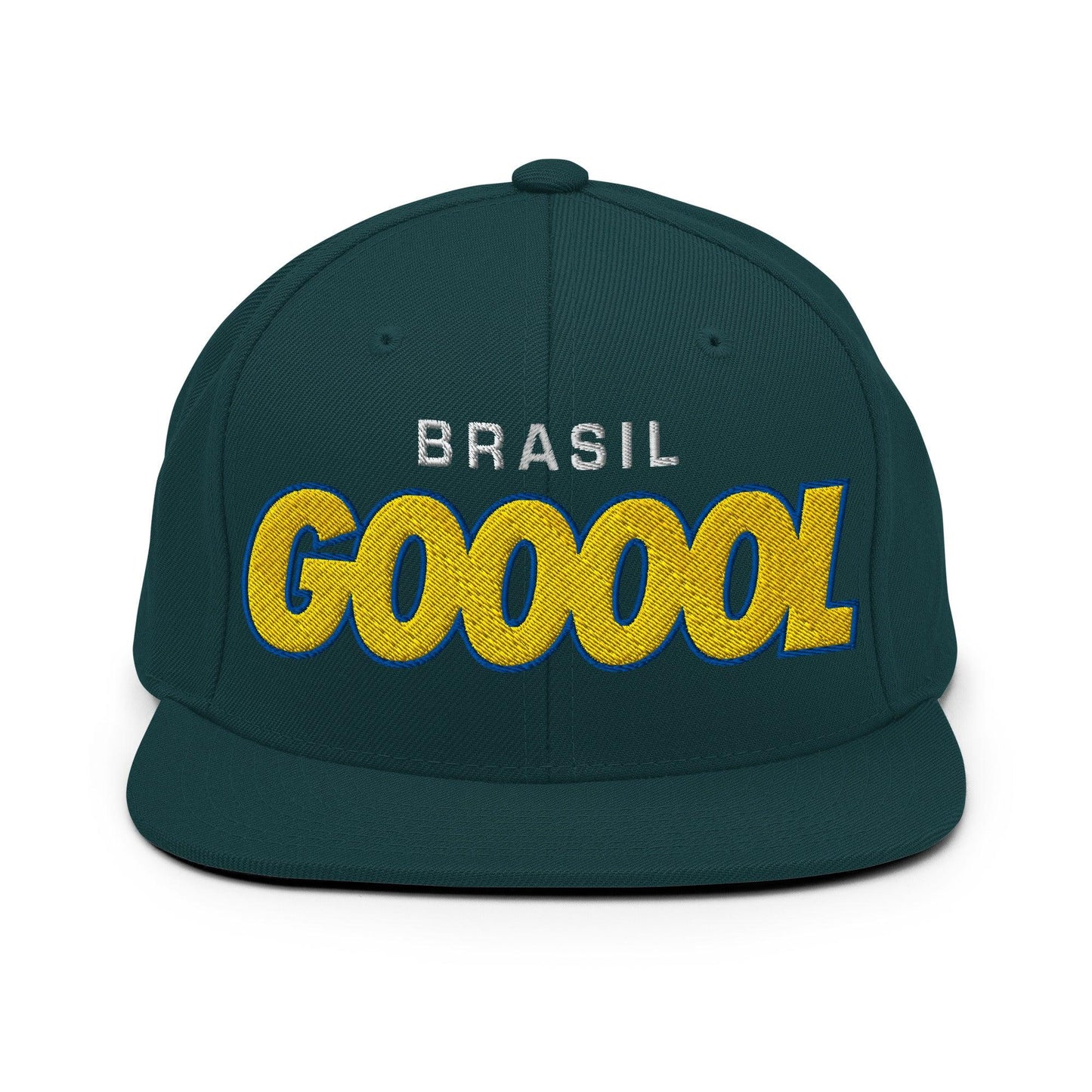 Brasil Gol Soccer Hat – Embroidered Design Snapback | Adjustable | Supporter Edition - Country. Club. Soccer.