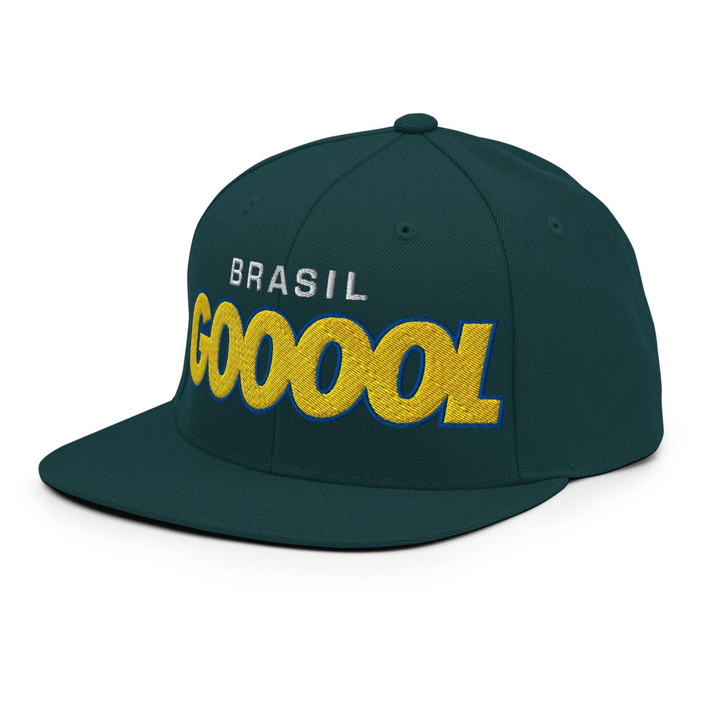 Brasil Gol Soccer Hat – Embroidered Design Snapback | Adjustable | Supporter Edition - Country. Club. Soccer.