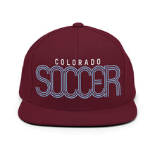 Load image into Gallery viewer, Colorado Soccer Snapback Hat - Country. Club. Soccer.