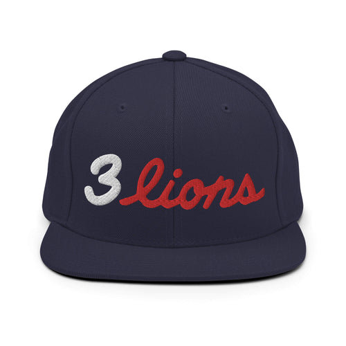 3 Lions Snapback Hat - Soccer Snapbacks