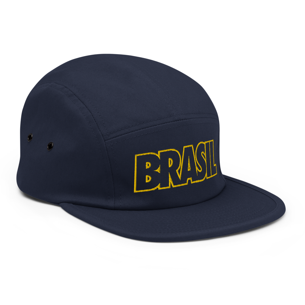 Brazil Bold Five Panel Hat - Soccer Snapbacks