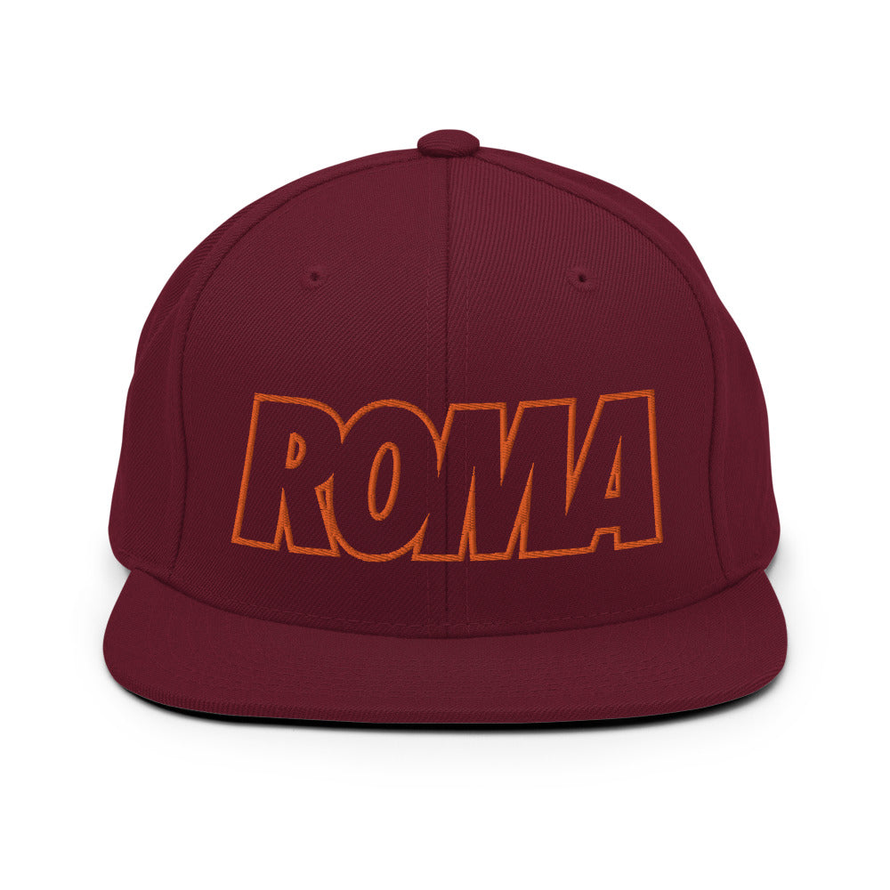 Roma Bold Snapback Hat - Soccer Snapbacks