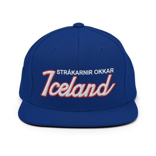 Iceland Retro Soccer Snapback Hat - Soccer Snapbacks