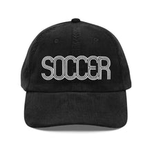 Load image into Gallery viewer, Soccer Corduroy Dad Hat - Country. Club. Soccer.